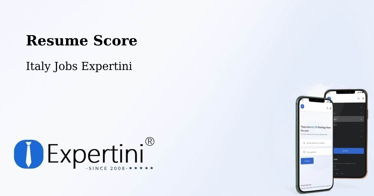 Resume Score & Job Description Match Tool – Miranda - Italy Jobs Expertini